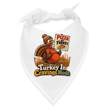 Turkey In Cravings Mode witzig schwanger an - Bandana - Weiß - Vorne