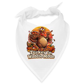 Turkey in Waddle Mode - Bandana - Weiß - Vorne