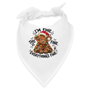 I’m Fine This Is Fine Everything’s Fine - Bandana - Weiß - Vorne