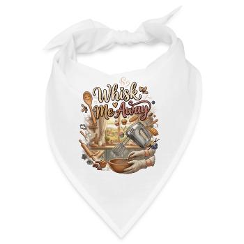 Whisk Me Away – Backen Humor Bäcker Geschenk - Bandana - Weiß - Vorne