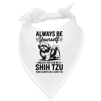 Shih Tzu Spruch Hunde Lustiges Shih Tzu Geschenk - Bandana - Weiß - Vorne