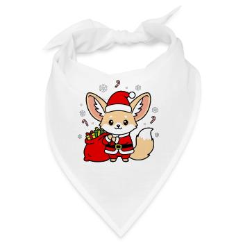 Festlicher Weihnachtsmann mit Geschenken - Bandana - Weiß - Vorne