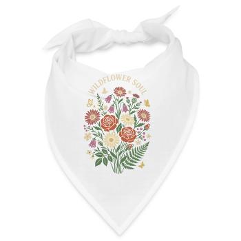 Wildflower Soul Blumenstrauß-Design - Bandana - Weiß - Vorne