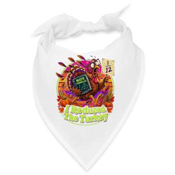 Thanksgiving Mathe Truthahn Panik Nerdwitz - Bandana - Weiß - Vorne
