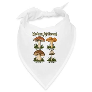 Mushroom Field Research - Bandana - Weiß - Vorne