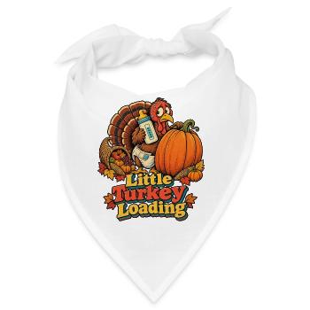 Thanksgiving-Truthahn Little Turkey Loading Baby - Bandana - Weiß - Vorne