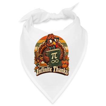 Thanksgiving Truthahn Infinite Thanks Mathelehrer - Bandana - Weiß - Vorne