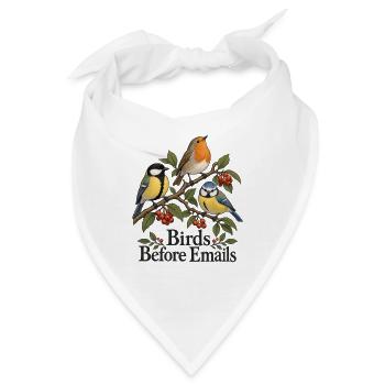 Birds Before Emails - Bandana - Weiß - Vorne