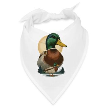 Duo Ente im Abendlicht - Bandana - Weiß - Vorne