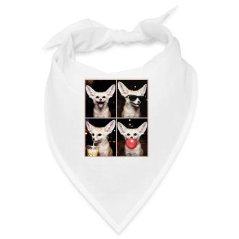 Wüstenfuchs Fennek - Bandana - Weiß - Vorne