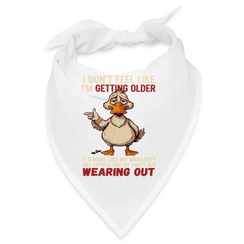 Ente mit Garantie-Witz - Bandana - Weiß - Vorne