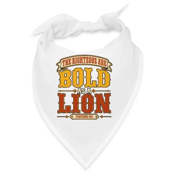 Christlicher Glaube Löwe Spruch - Bandana - Weiß - Vorne