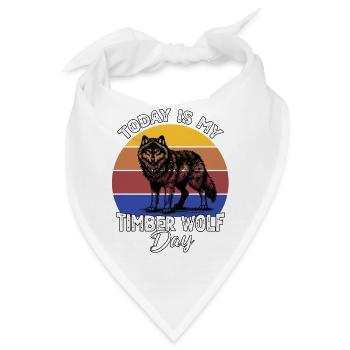 Grauwolf Timber Wolf - Bandana - Weiß - Vorne