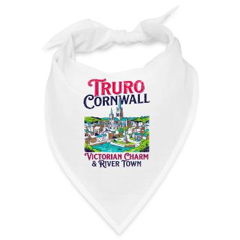 City Truro Cornwall Victorian Charm River Town - Bandana - Weiß - Vorne