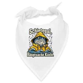 Norddeutsch Fischkopp Küstenliebe Schietegal - Bandana - Weiß - Vorne