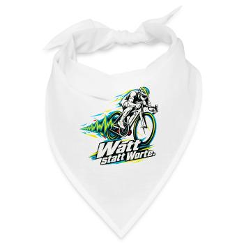 Rennradfahrer Radsport Watt statt Worte - Bandana - Weiß - Vorne