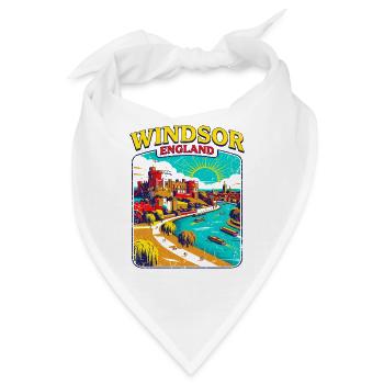City Retro Windsor England Castle and River - Bandana - Weiß - Vorne