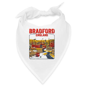 Vintage Bradford England Industrial Cityscape Sept - Bandana - Weiß - Vorne