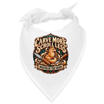 Carve More Scroll Less Master Of The Grain Fox - Bandana - Weiß - Vorne