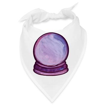 Violette Orb Aquarellkugel - Bandana - Weiß - Vorne