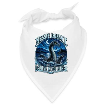  Nessie Doesn't Believe In You Either Loch Ness - Bandana - Weiß - Vorne