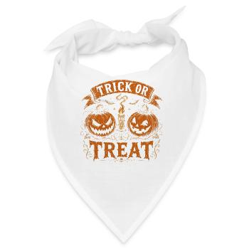 Süßes-oder-Saures-Kürbiswappen Halloween - Bandana - Weiß - Vorne