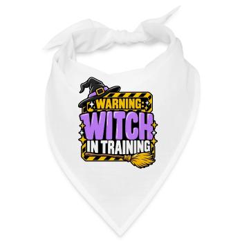 Witch in Training Warnung - Bandana - Weiß - Vorne
