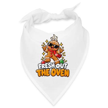 Frisch Aus Dem Ofen: Coole Lebkuchenfigur - Bandana - Weiß - Vorne