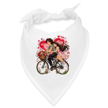 Pärchen Liebe Valentinstag Paar Geschenk - Bandana - Weiß - Vorne