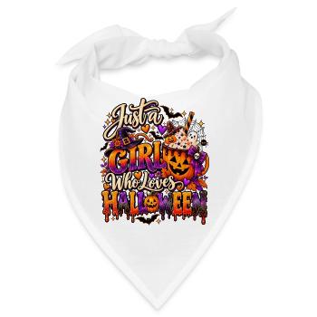 Just a Girl Who Loves Halloween - Bandana - Weiß - Vorne