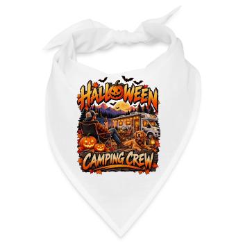 Halloween Camping Crew Motiv - Bandana - Weiß - Vorne