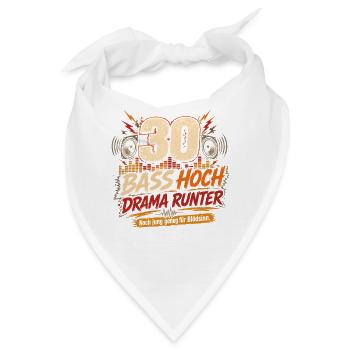 30 Geburtstag Bass Musik Geschenk Lustiger Spruch - Bandana - Weiß - Vorne