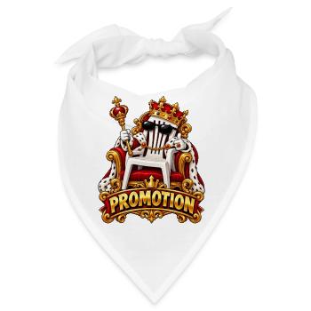 Königspromo: Königlicher Stuhl und Bling - Bandana - Weiß - Vorne