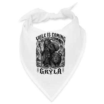 Grýla Gehörnte Winterhexe Isländische Sage Rauhnäc - Bandana - Weiß - Vorne