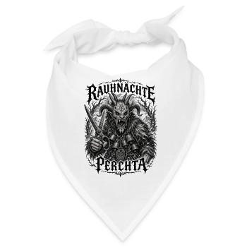 Rauhnächte Perchta Schnitzkunst Glocken Krampus  - Bandana - Weiß - Vorne
