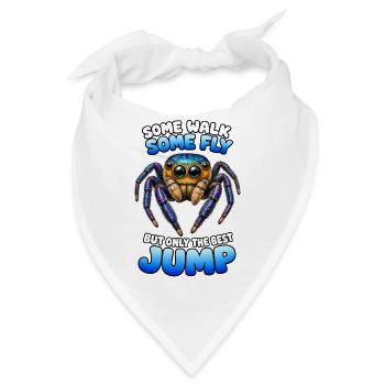 Blaue Springspinne | Kawaii Springspinnen T  - Bandana - Weiß - Vorne