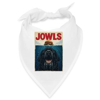 Jowls – Neufundländer Hund Newfie Papa Newfie Mama - Bandana - Weiß - Vorne