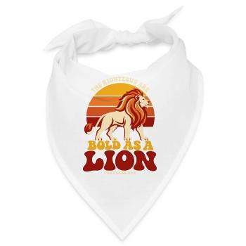 Stark im Glauben Löwe Sprüche 28 1 - Bandana - Weiß - Vorne