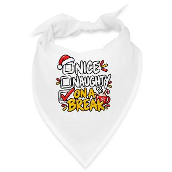 Nice Naughty On a Break - Bandana - Weiß - Vorne