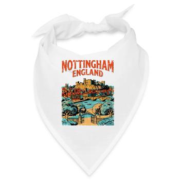 City Retro Nottingham England Castle Travel Sept - Bandana - Weiß - Vorne