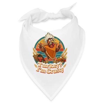 Thanksgiving Truthahn als Kürbiskuchenwitz - Bandana - Weiß - Vorne