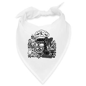 Halloween Backen - Bandana - Weiß - Vorne