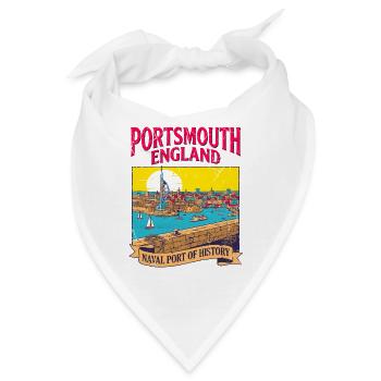 City Portsmouth England Naval Port Of History - Bandana - Weiß - Vorne