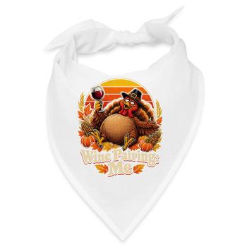 Thanksgiving Truthahn Weinpaarung - Bandana - Weiß - Vorne