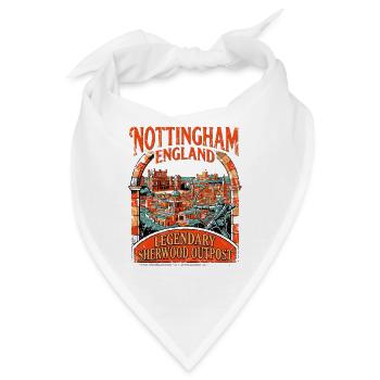 City Vintage Nottingham England Sherwood Outpost - Bandana - Weiß - Vorne