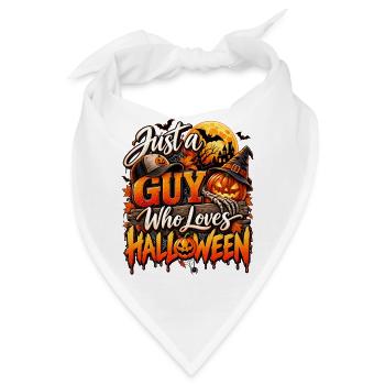 Just a Guy Who Loves Halloween - Bandana - Weiß - Vorne