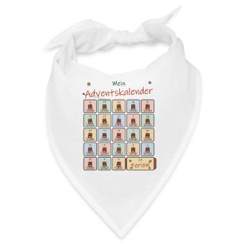 Adventskalender Schoki für Schulkinder - Bandana - Weiß - Vorne