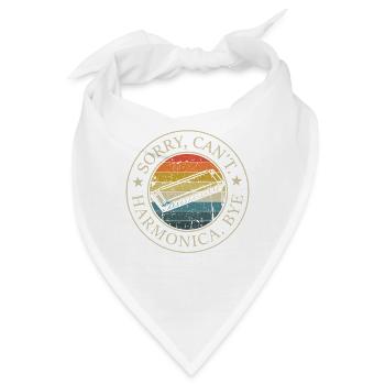 Sorry. Kann nicht. Habe Mundharmonika Unterricht - Bandana - Weiß - Vorne