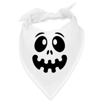 Halloween Geistergesicht - Lustiges Kostüm - Bandana - Weiß - Vorne