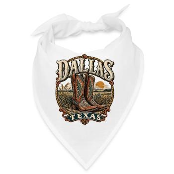 Texas Dallas Cowboy Stiefel - Bandana - Weiß - Vorne